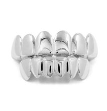 Silver Teeth Grillz Top and Bottom Set